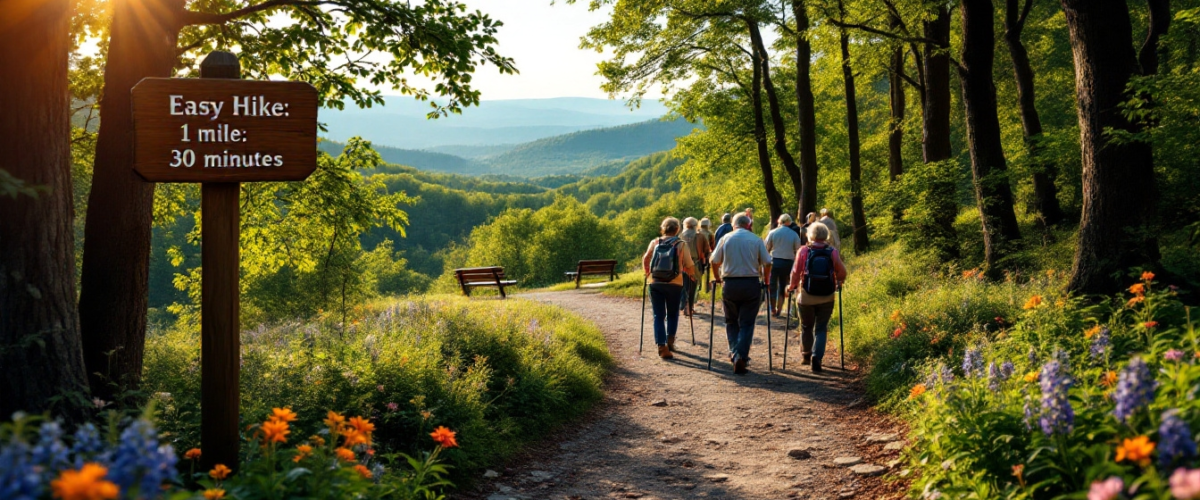 Easy hikes for seniors, best hiking trails for elderly, low-impact hiking routes, accessible nature walks for seniors, top senior-friendly hiking destinations